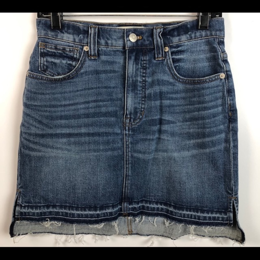 ✨NEW Madewell Brandt wash denim jean skirt size 25 - Picture 4 of 7